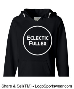 Ladies Eclectic Fuller Pull Over Hoody (Black) Design Zoom